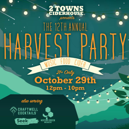 2 Towns Harvest Party Poster
